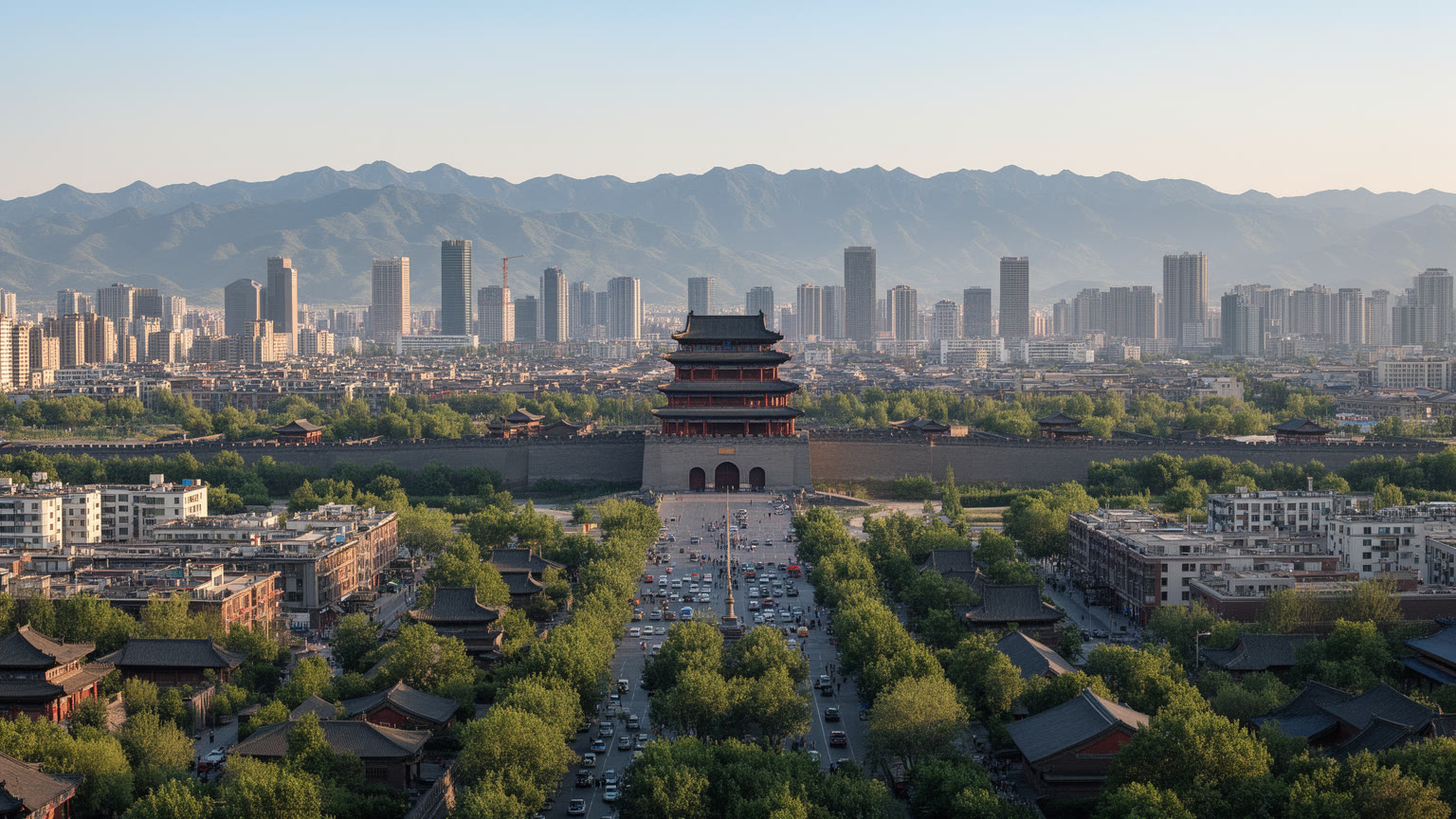 西安の都市景観